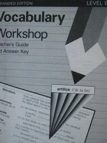 (image for) Vocabulary Workshop Expanded Edition E TG & Answer Key (TE)(P)