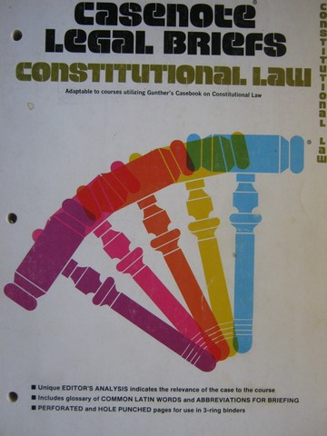 (image for) Constitutional Law Legal Briefs (P) by Goldenberg, Tenen, - Click Image to Close