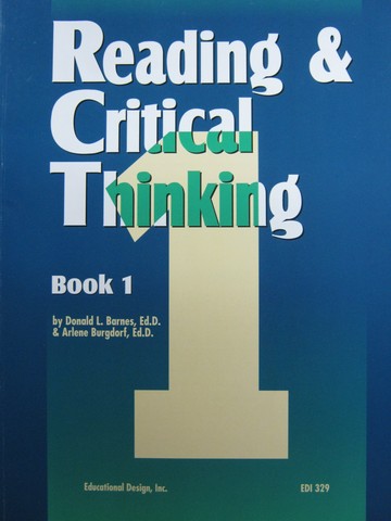 (image for) Reading & Critical Thinking Book 1 (P) by Barnes & Burgdorf