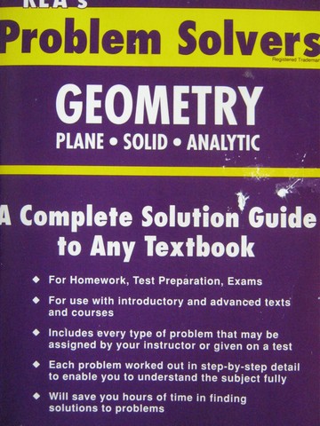 (image for) REA's Problem Solvers Geometry Plane Solid Analytic (P)