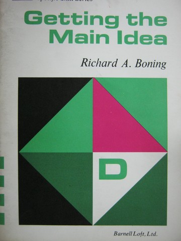 (image for) Specific Skill Series Getting the Main Idea Book D (P) by Boning