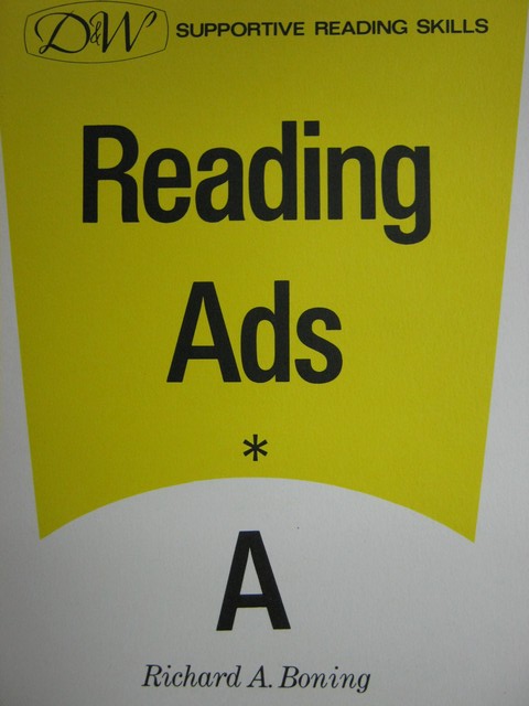 (image for) D&W Supportive Reading Skills Reading Ads A (P) by Boning