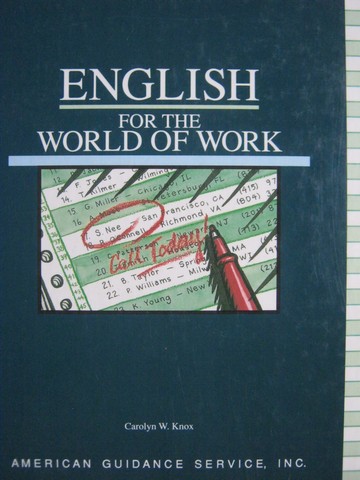 (image for) AGS English for the World of Work (H) by Carolyn W Knox