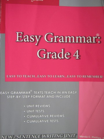 Easy Grammar 4 TE (TE)(P) by Wanda C Phillips (image for) Easy Grammar 4 TE (TE)(P) by Wanda C Phillips