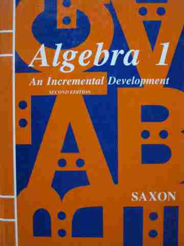 (image for) Saxon Algebra 1 2nd Edition (H) by John H Saxon, Jr.