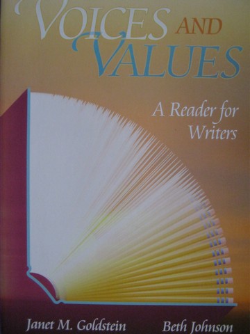(image for) Voices & Values A Reader for Writers (P) by Goldstein & Johnson