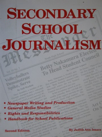 (image for) Secondary School Journalism 2nd Edition (P) by Judith Isaacs - Click Image to Close