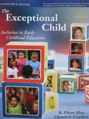 (image for) Exceptional Child 7th Edition IE (TE)(P) by Allen & Cowdery