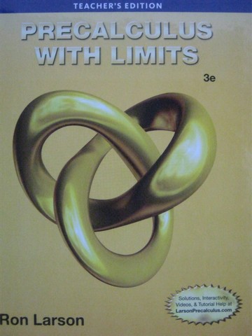 (image for) Precalculus with Limits 3rd Edition TE (TE)(H) by Larson & Falvo