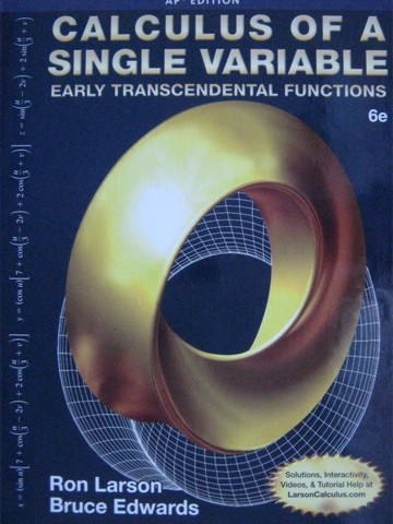 (image for) Calculus of a Single Variable Early Transcendental 6e AP (H)