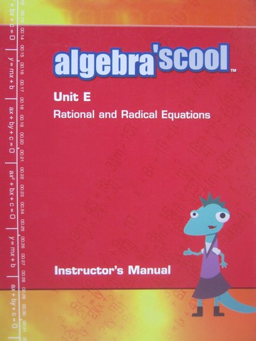(image for) Algebra'scool Unit E Instructor's Manual (TE)(Spiral)