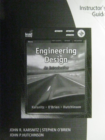 (image for) Engineering Design An Introduction IG (TE)(P) by Karsnitz,