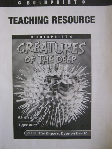 Boldprint Creatures of the Deep Teaching Resource (TE)(P) (image for) Boldprint Creatures of the Deep Teaching Resource (TE)(P)