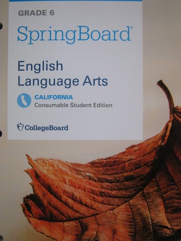 (image for) SpringBoard English Language Arts 6 (CA)(P) by Bishop, Crisp,