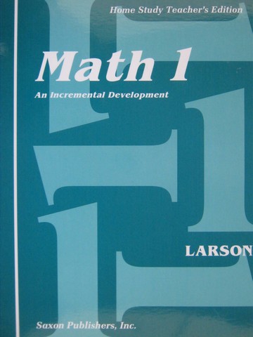 (image for) Saxon Math 1 Home Study TE (TE)(Spiral) by Larson, Mathews,