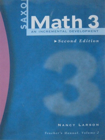 (image for) Saxon Math 3 2nd Edition TM Volume 2 (TE)(Binder) by Larson