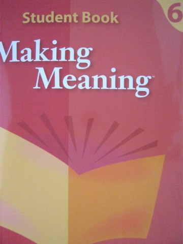 (image for) Making Meaning 6 Student Book (P)