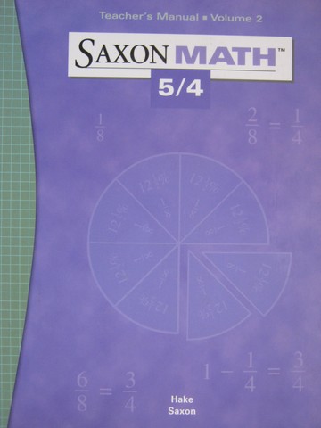 (image for) Saxon Math 5/4 TM Volume 2 (TE)(Spiral) by Hake & Saxon