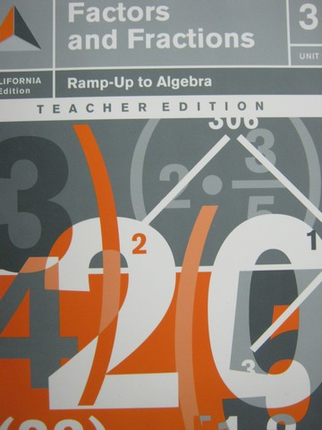 (image for) Ramp-Up to Algebra Unit 3 TE (CA)(TE)(Spiral)