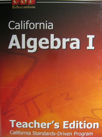(image for) CGP California Algebra 1 TE (CA)(TE)(H) by Major & Park