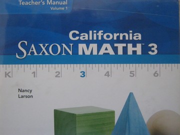 (image for) California Saxon Math 3 TM Volume 1 (CA)(TE)(Binder)