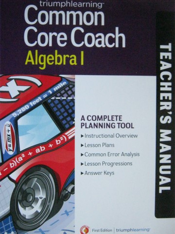 (image for) Common Core Coach Algebra 1 TM (TE)(P) - Click Image to Close