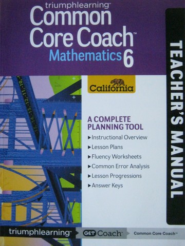 (image for) Common Core Coach Mathematics 6 TM (CA)(TE)(P) - Click Image to Close