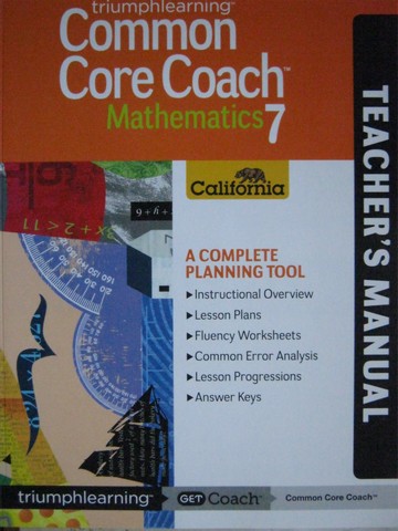 (image for) Common Core Coach Mathematics 7 TM (CA)(TE)(P)