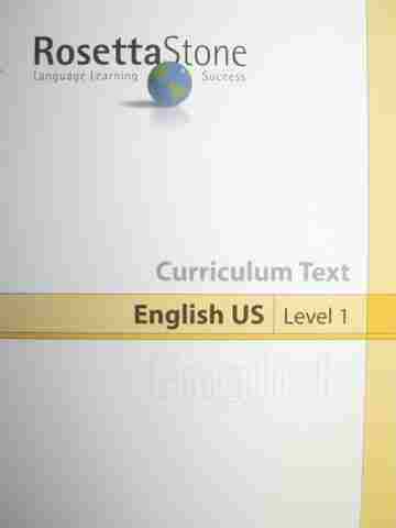 Rosetta Stone English US Level 1 Curriculum Text (P) (image for) Rosetta Stone English US Level 1 Curriculum Text (P)