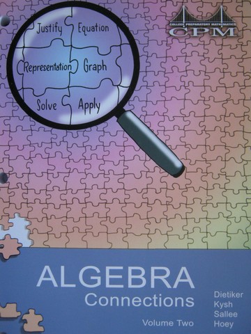 (image for) CPM Algebra Connections Volume 2 (P) by Dietiker, Kysh,