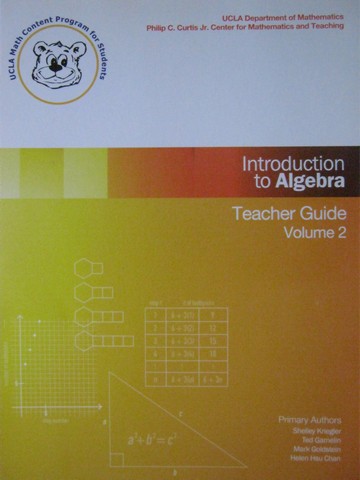 (image for) Introduction to Algebra Teacher Guide Volume 2 (TE)(Spiral)