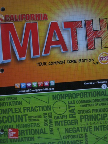 (image for) California Math Course 2 Common Core Volumes 1& 2 (P)(Pk)