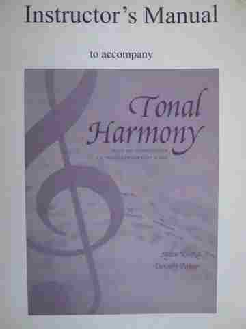 (image for) Tonal Harmony 5th Edition IM (TE)(P) by Kostka & Payne