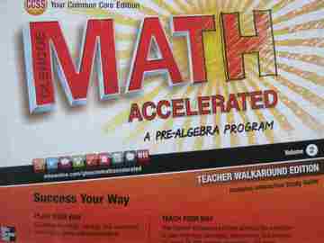 (image for) Math Accelerated Volume 2 Common Core Edition TWE (TE)(Spiral) by Carter, etc.