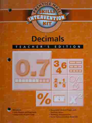 (image for) Skills Intervention Kit Decimals TE (TE)(P) by Randall I Charles - Click Image to Close