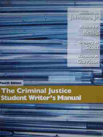 (image for) Criminal Justice Student Writer's Manual 4th Edition (P)