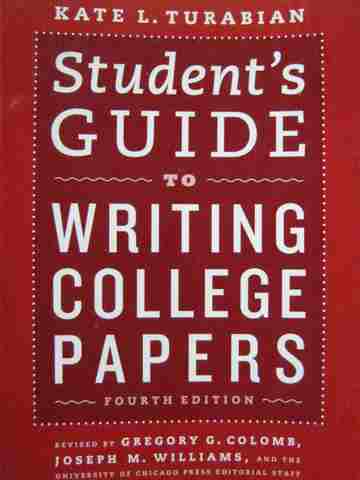 (image for) Student's Guide to Writing College Papers 4th Edition (P)