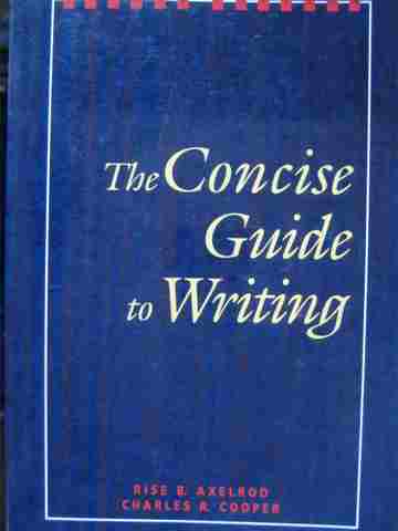 (image for) Concise Guide to Writing 2nd Edition (P) by Axelrod & Cooper