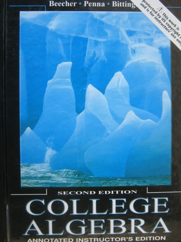 (image for) College Algebra 2nd Edition AIE (TE)(H) by Beecher, Penna,