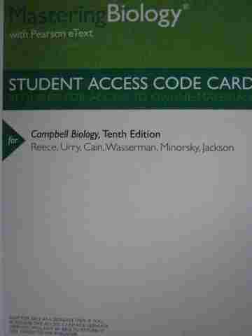 (image for) Campbell Biology 10th Edition Mastering Biology with eText (P)