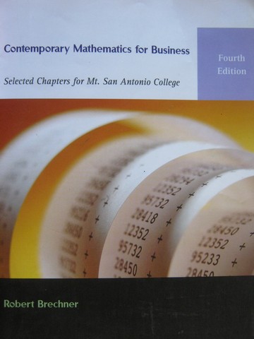 (image for) Contemporary Mathematics for Business 4th Edition (P)