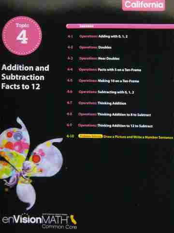 (image for) enVision Math California Common Core 1 Topic 4 TE (CA)(TE)(P)