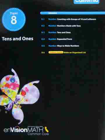 (image for) enVision Math California Common Core 1 Topic 8 TE (CA)(TE)(P)