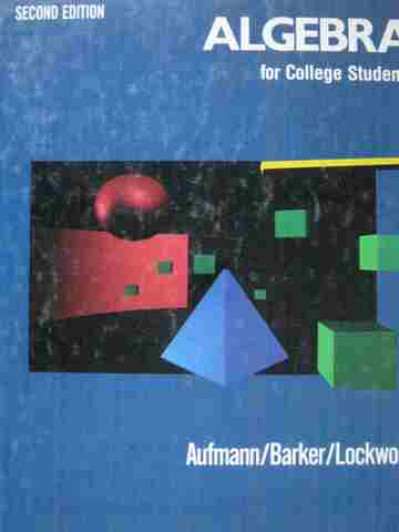 (image for) Algebra for College Students 2nd Edition (H) by Aufmann, Barker,