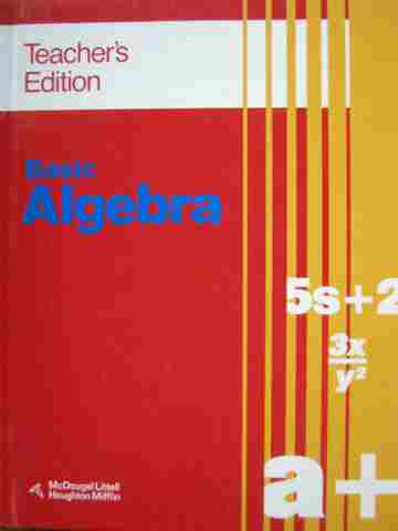 (image for) Basic Algebra TE (TE)(H) by Brown, Smith, & Dolciani