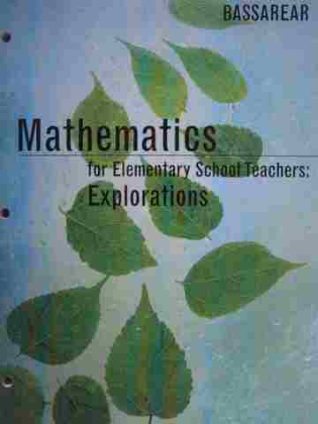 (image for) Mathematics for Elementary School Teachers: Explorations (P)