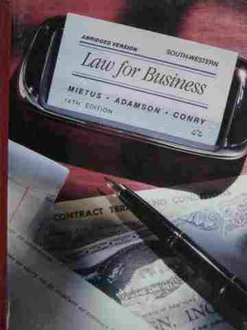 (image for) Law for Business 14th Edition Abridged Version (H) by Mietus,