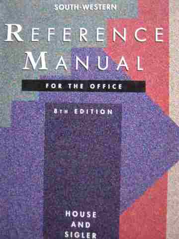 (image for) Reference Manual for the Office 8e (Spiral) by House & Sigler