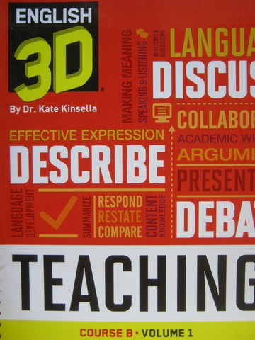 (image for) English 3D Course B TG Volume 1 (TE)(Spiral) by Kate Kinsella