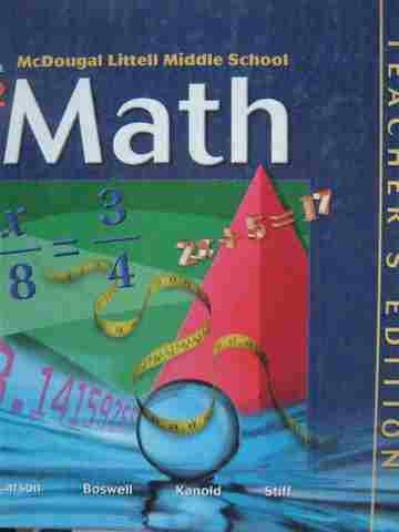 (image for) Middle School Math Course 2 TE (TE)(H) by Larson, Boswell,